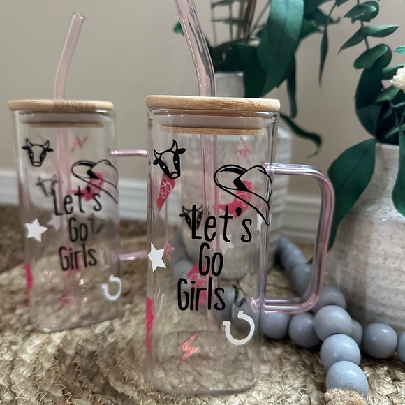 Bachelorette Themed Glass w/ Lid & Straw - Picture 3 of 4